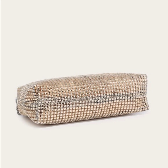 Gold Rhinestone Evening Party Clutch Bag Purse - NEW - Picture 4 of 6